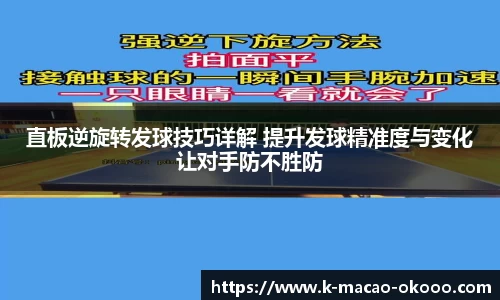 直板逆旋转发球技巧详解 提升发球精准度与变化让对手防不胜防